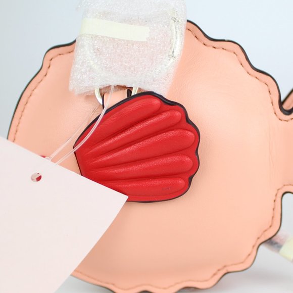 NWT Kate Spade Fish Leather Coin Wallet, Guava Juice, Zip Closure, Bag Charm - Picture 10 of 10